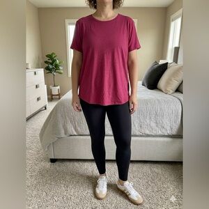 Beyond Yoga Short Sleeve Tee in Berry